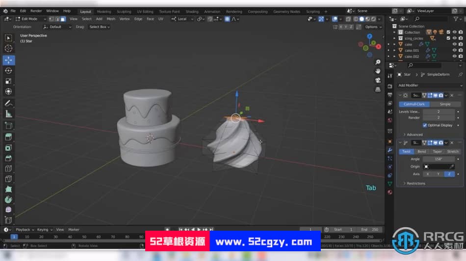 Blender生日蛋糕场景完整实例制作训练视频教程 3D 第4张