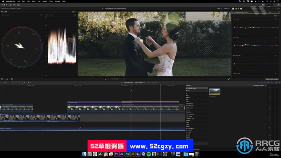 Final Cut Pro X婚礼影片视频编辑大师班训练视频教程 CG 第11张