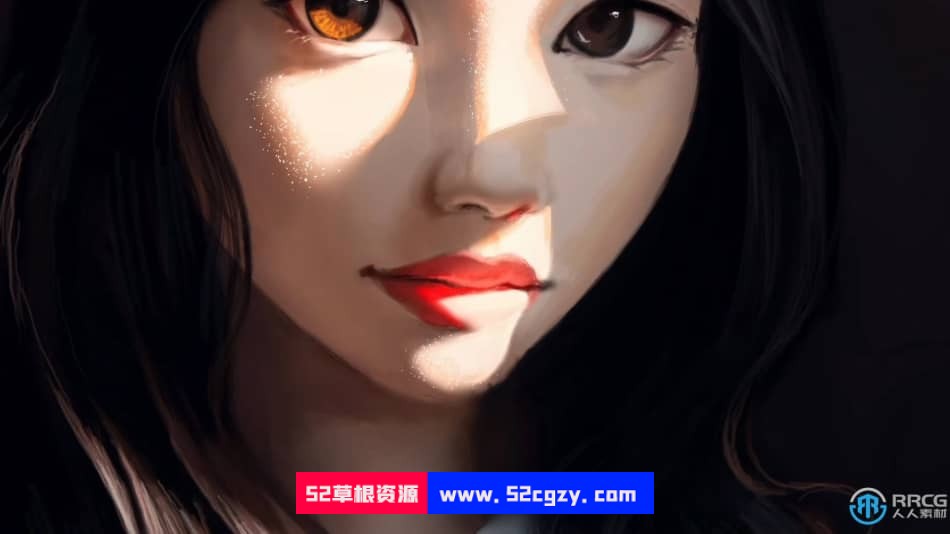 【中文字幕】自然光下女性角色肖像数字绘画技术视频教程 PS教程 第19张