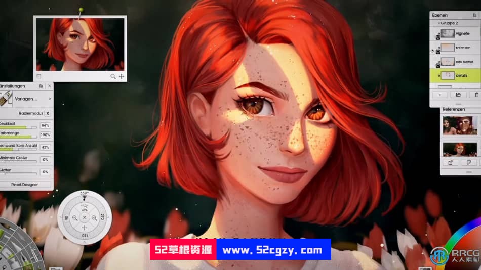 【中文字幕】自然光下女性角色肖像数字绘画技术视频教程 PS教程 第16张