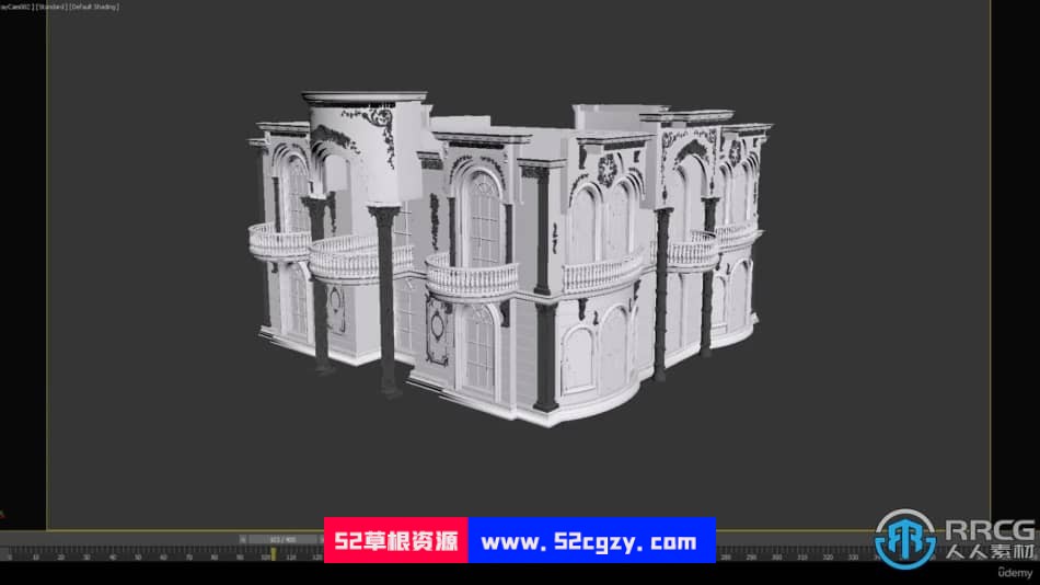 3dsMax卡塔尔豪华别墅3D建模制作完整流程视频教程 3D 第3张