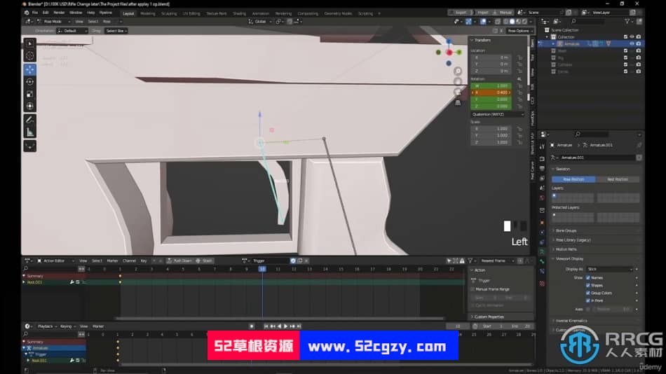 Blender 3.4狙击枪游戏武器完整建模制作视频教程 Blender 第9张
