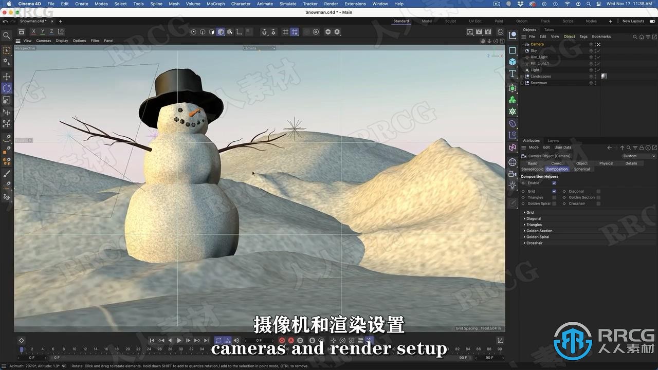 【中文字幕】C4D雪人角色动画全流程视频教程 C4D 第4张
