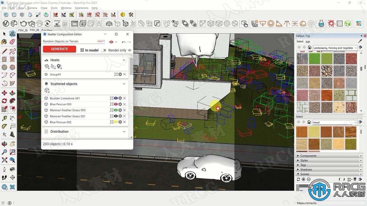 Sketchup和V-ray外部建筑场景渲染大师班视频教程 SU 第5张