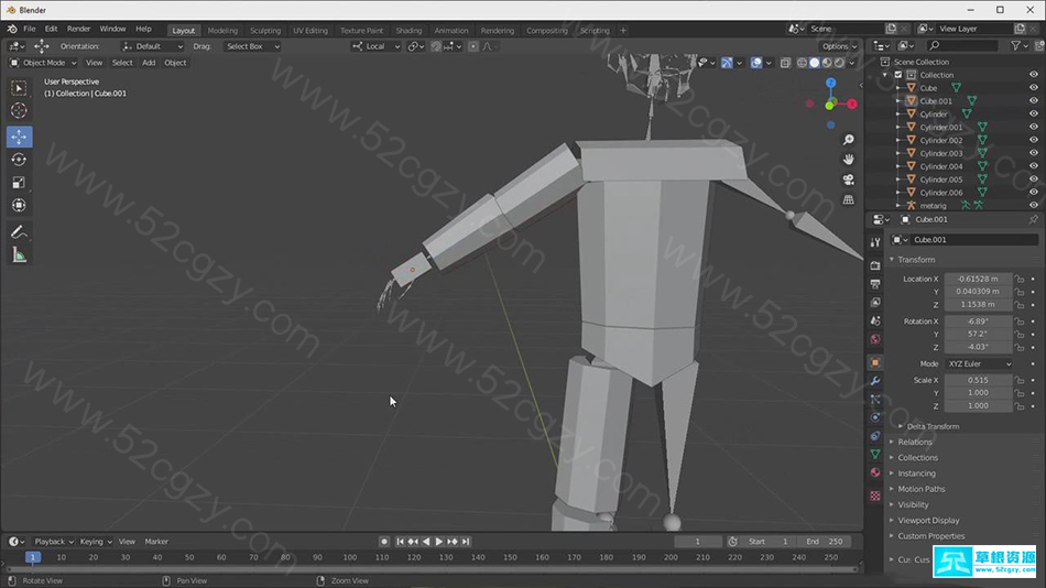 【中英字幕】Blender创建视频游戏角色酷炫的科幻装甲特效建模教程 3D 第10张