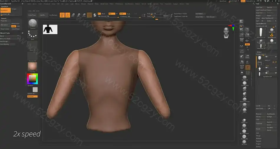 【中英字幕】Zbrush从概念草图到3D打印雕塑工作流程视频教程 3D 第4张