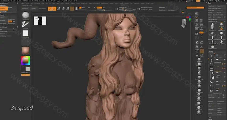 【中英字幕】Zbrush从概念草图到3D打印雕塑工作流程视频教程 3D 第6张