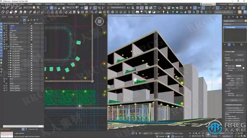 3dsmax与Corona建筑外部景观高级技能训练视频教程 3D 第11张