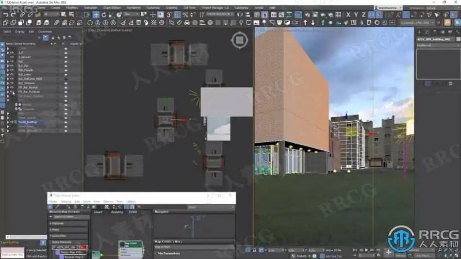 3dsmax与Corona建筑外部景观高级技能训练视频教程 3D 第12张