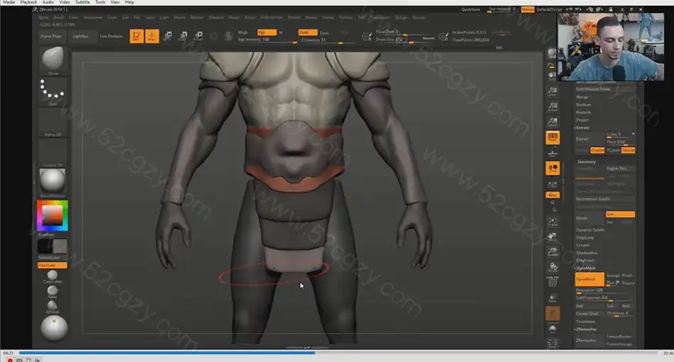 ZBrush教程-死灵战士硬表面建模雕刻3D打印制作视频教程 3D 第3张