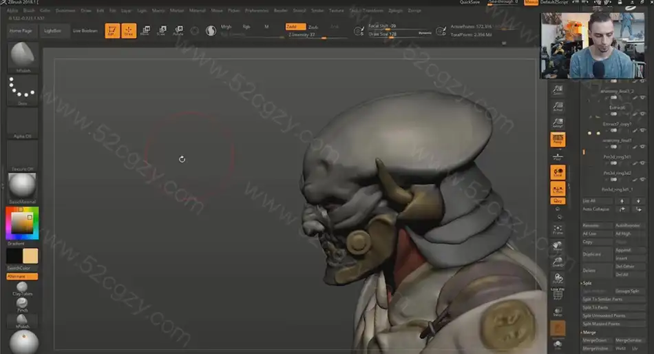ZBrush教程-死灵战士硬表面建模雕刻3D打印制作视频教程 3D 第5张