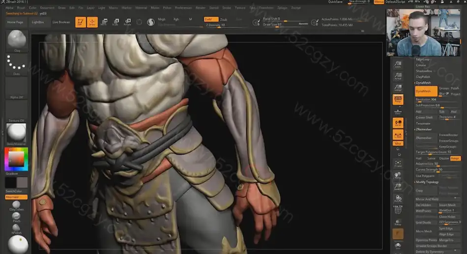 ZBrush教程-死灵战士硬表面建模雕刻3D打印制作视频教程 3D 第8张