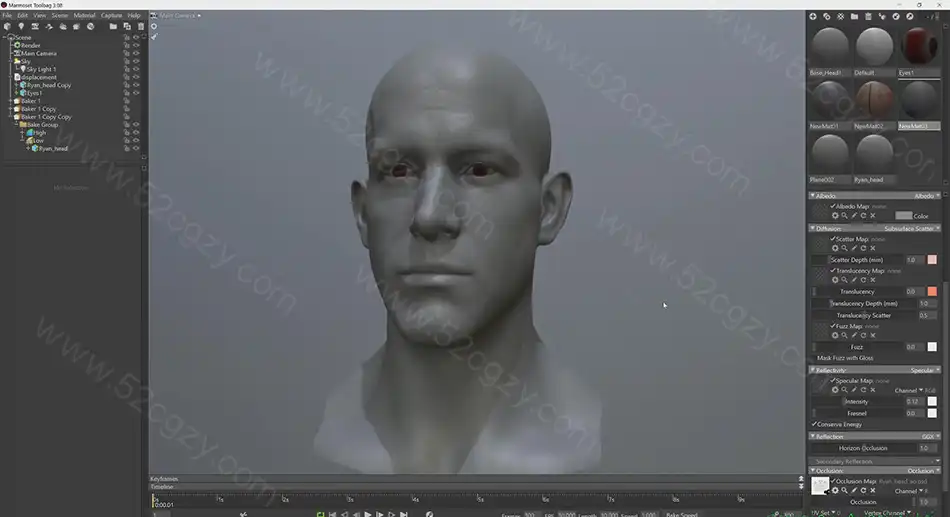 【中英字幕】Zbrush教程-超精细角色面部雕刻大师级视频 3D 第11张