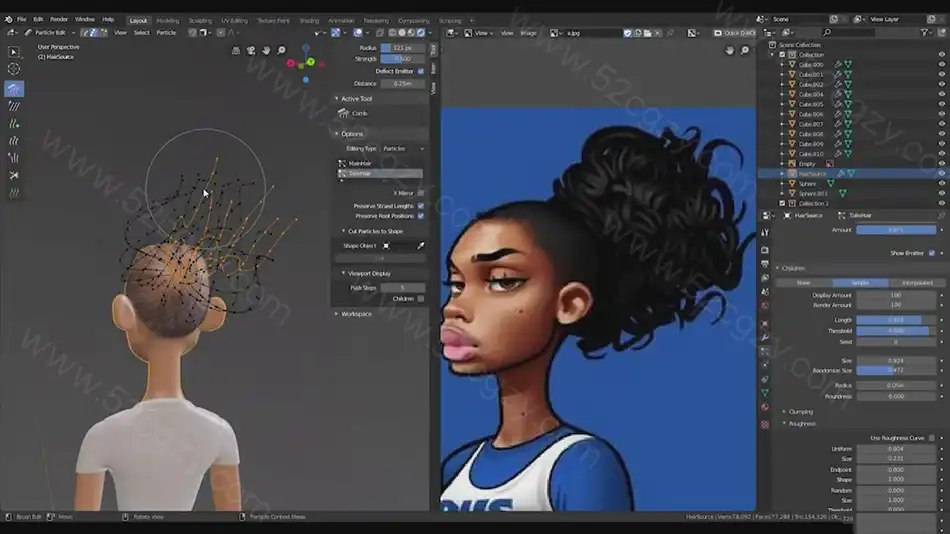 【中英字幕】Blender教程-初学者新手小白入门女性卡通角色建模教程 3D 第5张