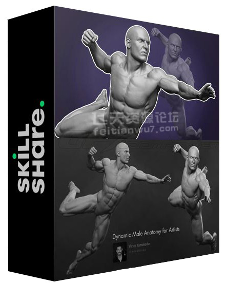 【中英字幕】Zbrush男性动作解剖学雕刻大师级完整训练视频教程 3D 第1张