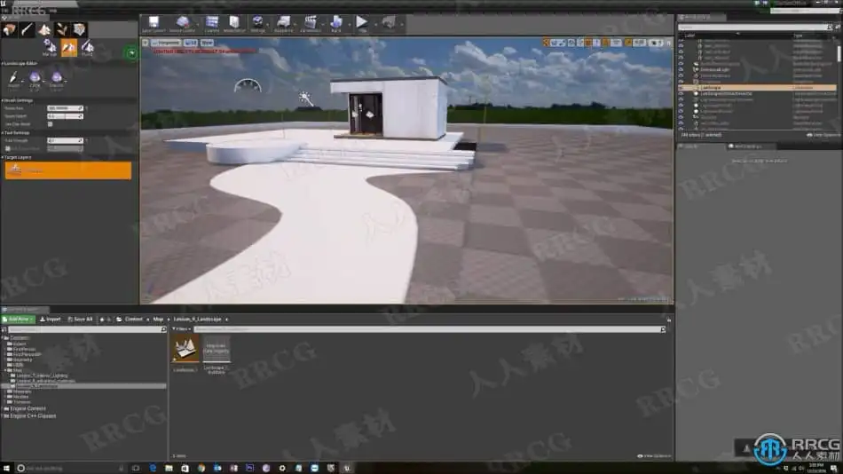 Unreal Engine私人花园别墅办公室实例场景制作视频教程 CG 第10张