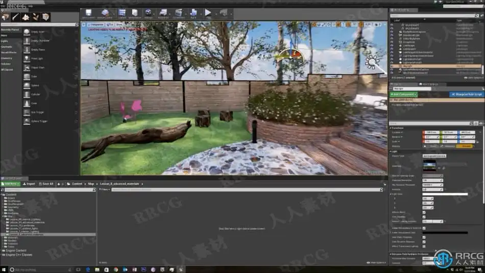 Unreal Engine私人花园别墅办公室实例场景制作视频教程 CG 第13张
