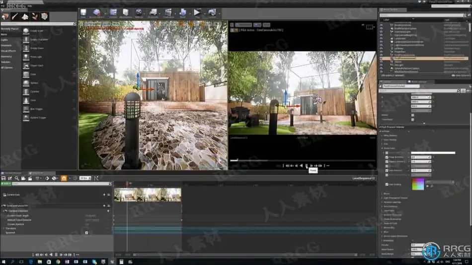 Unreal Engine私人花园别墅办公室实例场景制作视频教程 CG 第16张