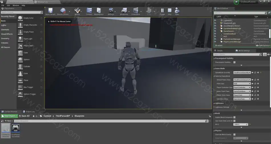 【中文字幕】Unreal Engine虚幻引擎跑酷游戏完整实例制作视频教程 3D 第2张