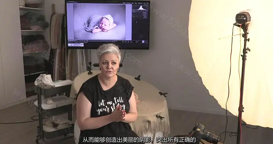 【中英字幕】Kelly Brown一起学习新生儿自然光人造光摄影布光教程 摄影 第7张