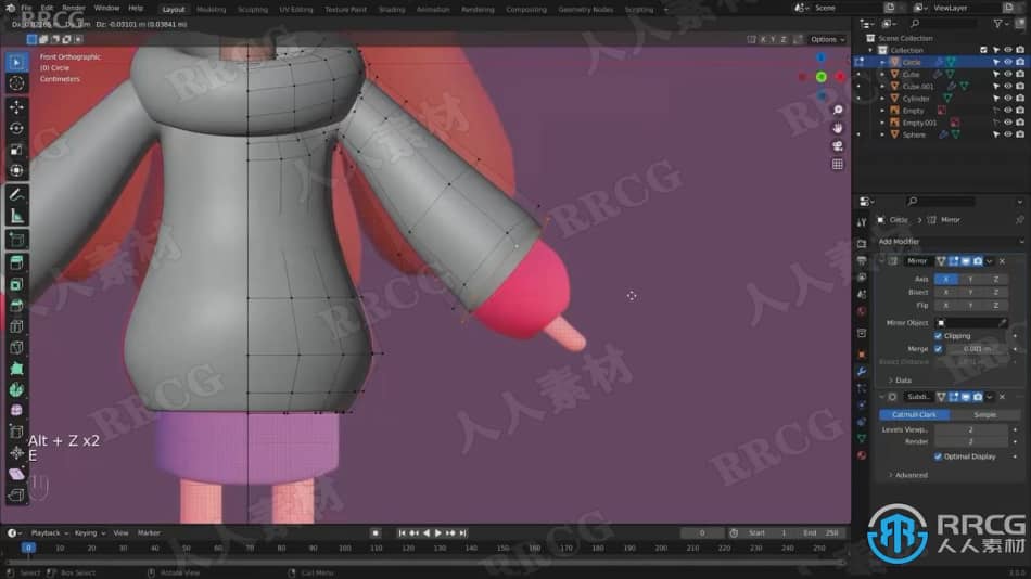 Blender《怪诞小镇》动画女孩梅宝建模制作视频教程 3D 第4张