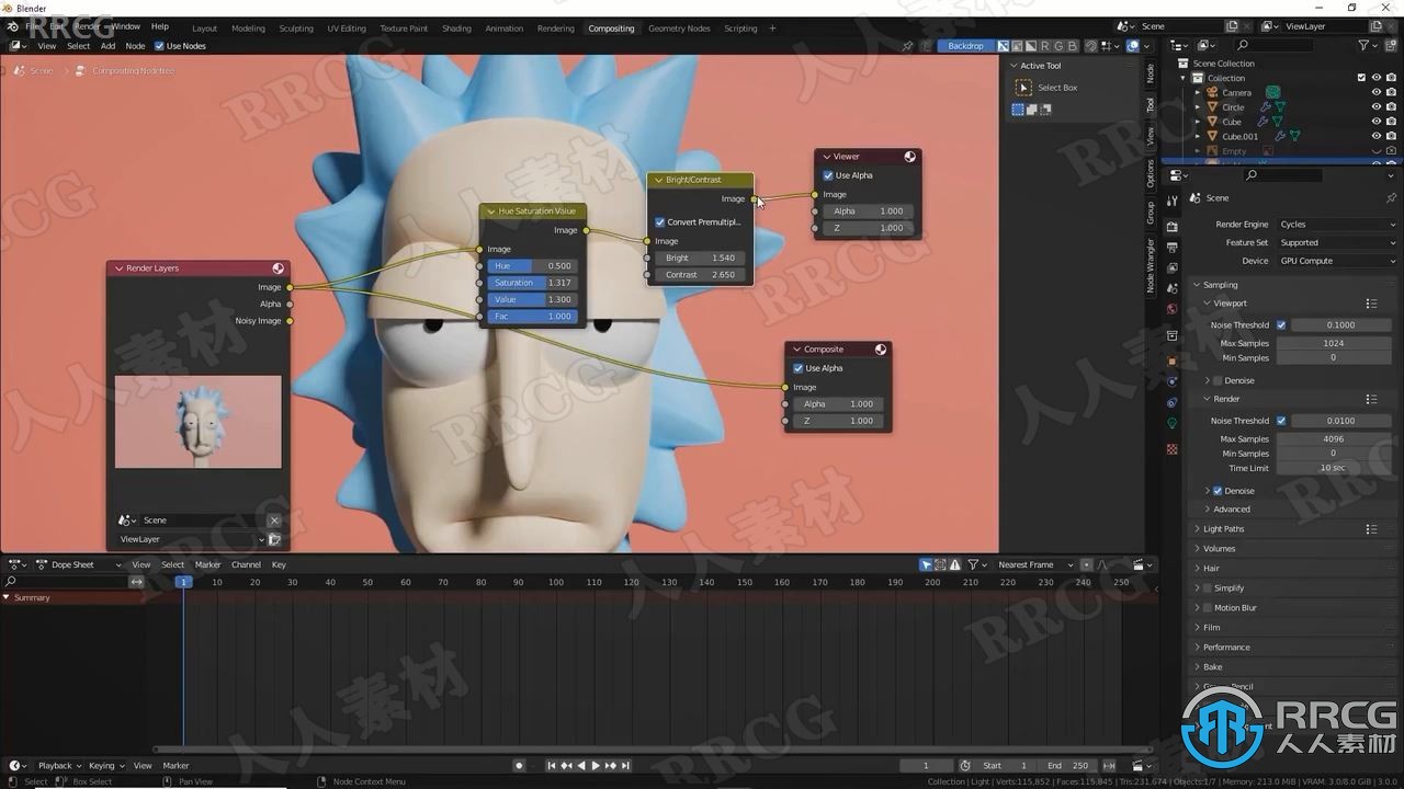 Blender《瑞克和莫蒂》动画角色建模制作视频教程 3D 第3张