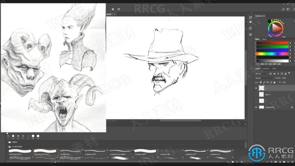 PS绘制风格化漫画角色上色过程数字绘画工作流程视频教程 PS教程 第4张