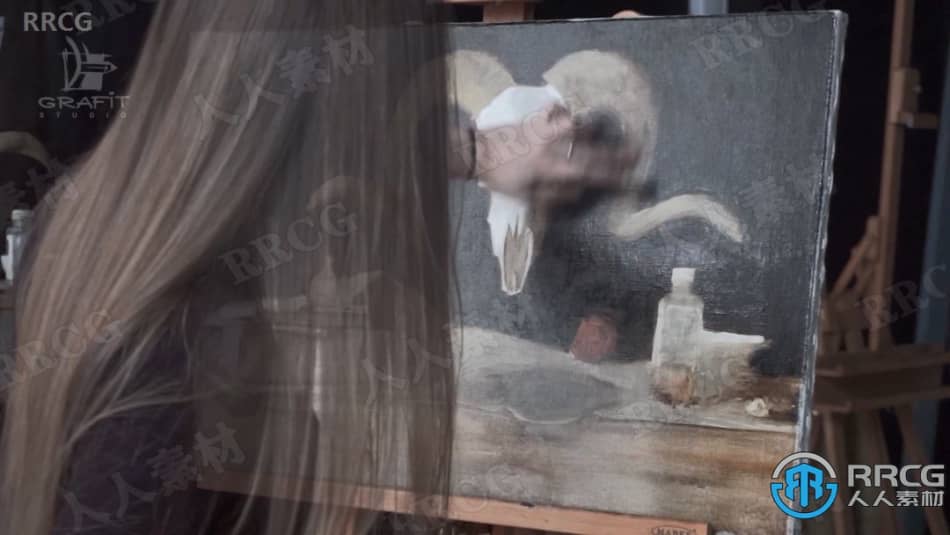 Ksenya Istomina画师骷髅静物传统绘画艺术视频教程 CG 第11张