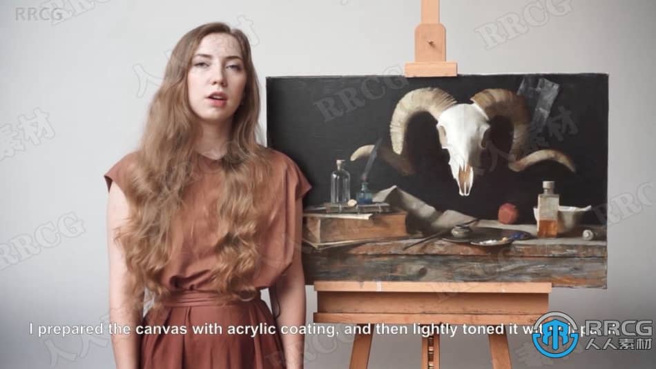 Ksenya Istomina画师骷髅静物传统绘画艺术视频教程 CG 第12张