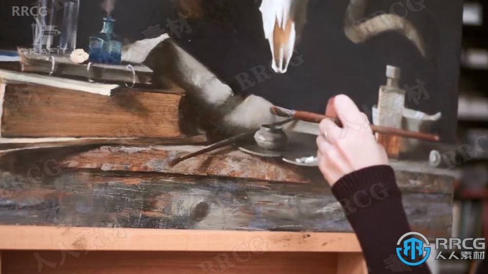 Ksenya Istomina画师骷髅静物传统绘画艺术视频教程 CG 第3张