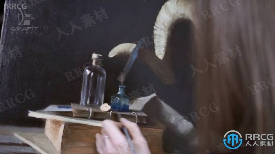 Ksenya Istomina画师骷髅静物传统绘画艺术视频教程 CG 第4张
