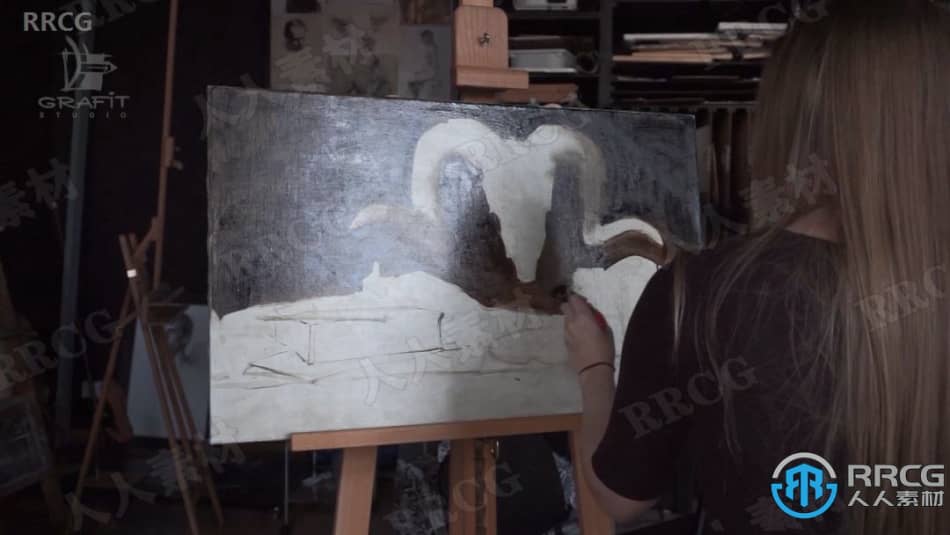 Ksenya Istomina画师骷髅静物传统绘画艺术视频教程 CG 第10张