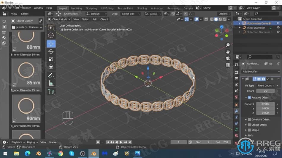 Blender 3.0参数化智能对象珠宝设计视频教程 3D 第6张