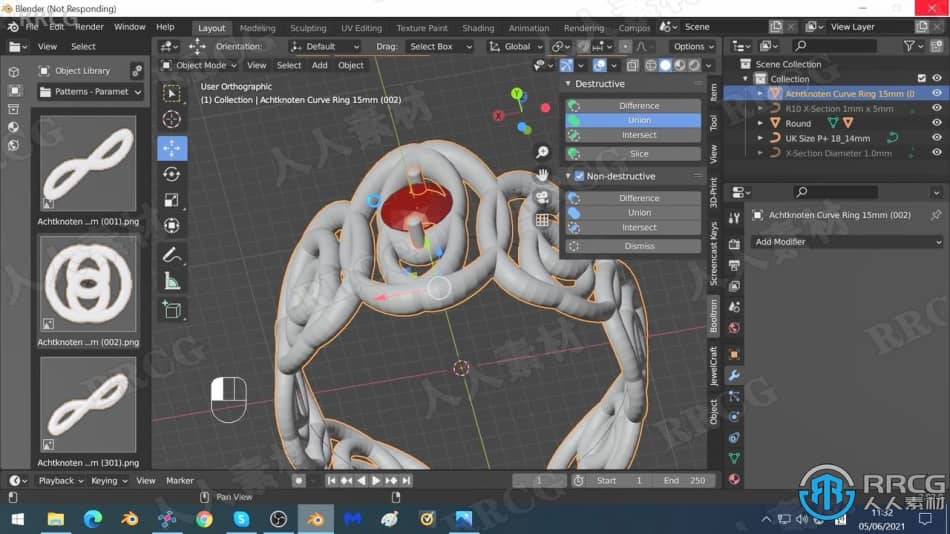 Blender 3.0参数化智能对象珠宝设计视频教程 3D 第9张