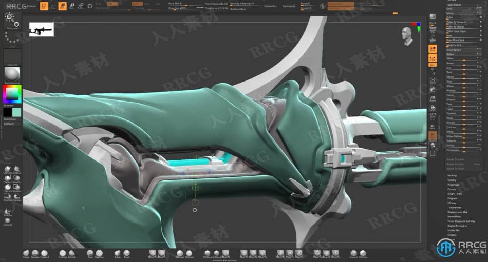 Zbrush与Blender概念艺术武器建模设计视频教程 3D 第7张