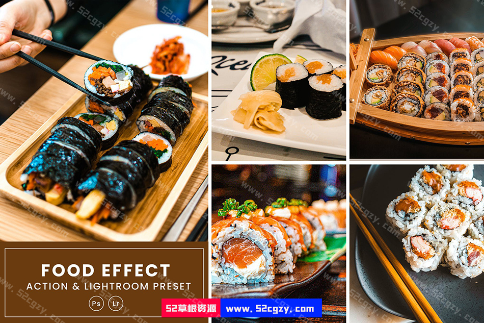 【Lightrom预设】美食摄影后期调色动作和Food Effect Action & Lightrom Presets LR预设 第1张