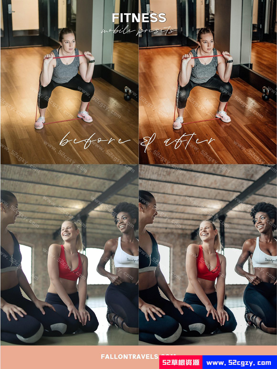 【Lightroom预设】Instagram健身博主人像后期调色滤镜Fitness Lightroom Mobile Presets LR预设 第2张