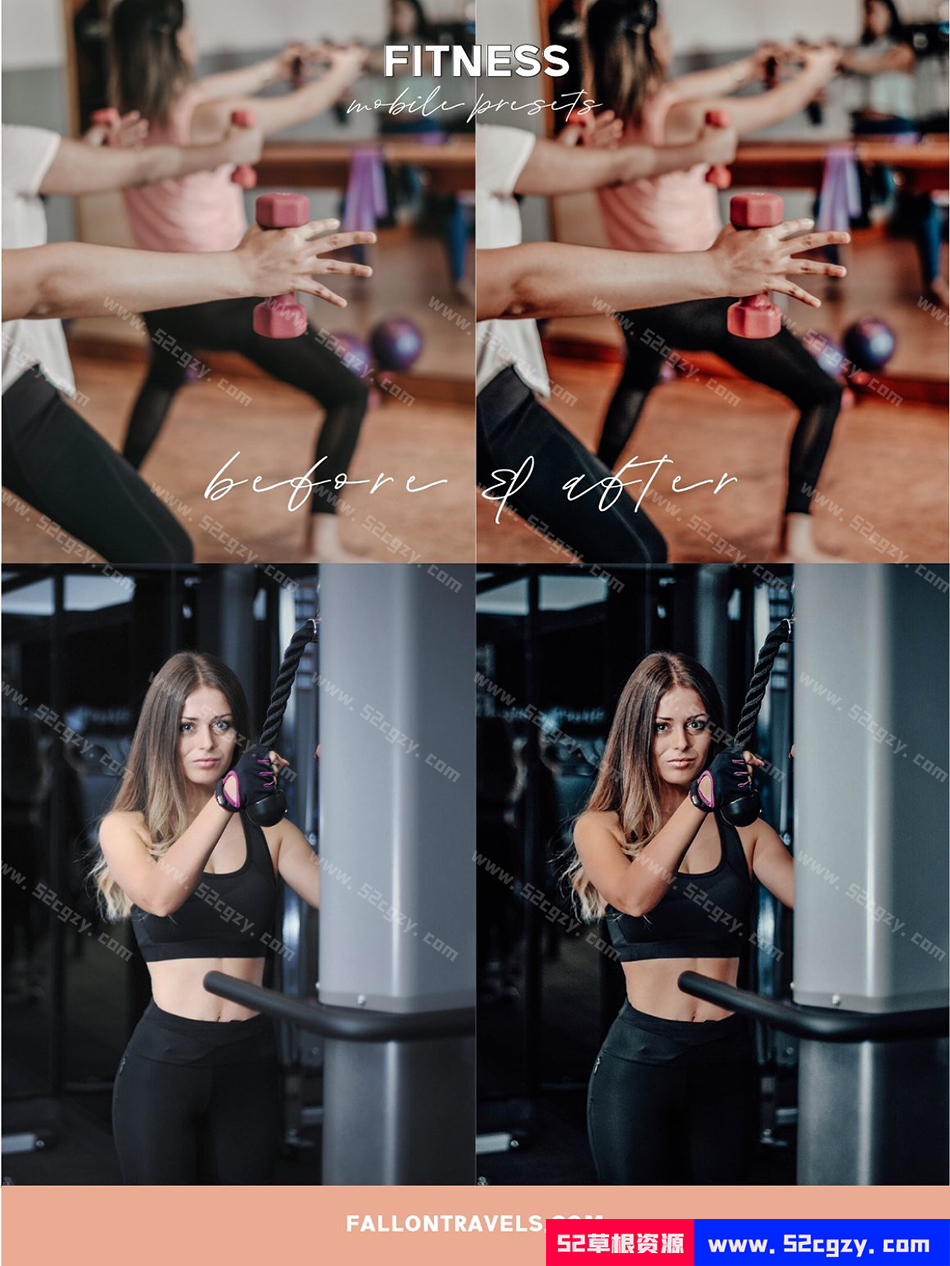 【Lightroom预设】Instagram健身博主人像后期调色滤镜Fitness Lightroom Mobile Presets LR预设 第5张