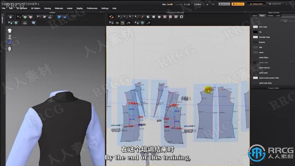 Marvelous Designer西装三件套衬衫领带燕尾服实例制作视频教程 CG 第8张