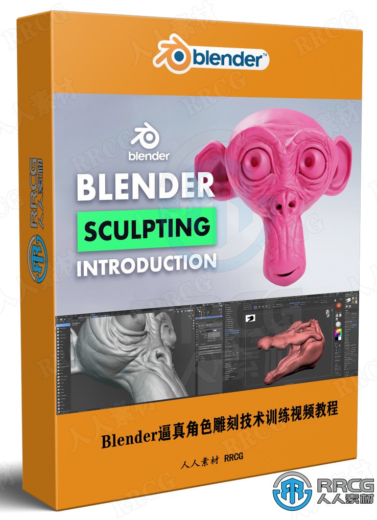 Blender逼真角色雕刻技术训练视频教程 3D 第1张