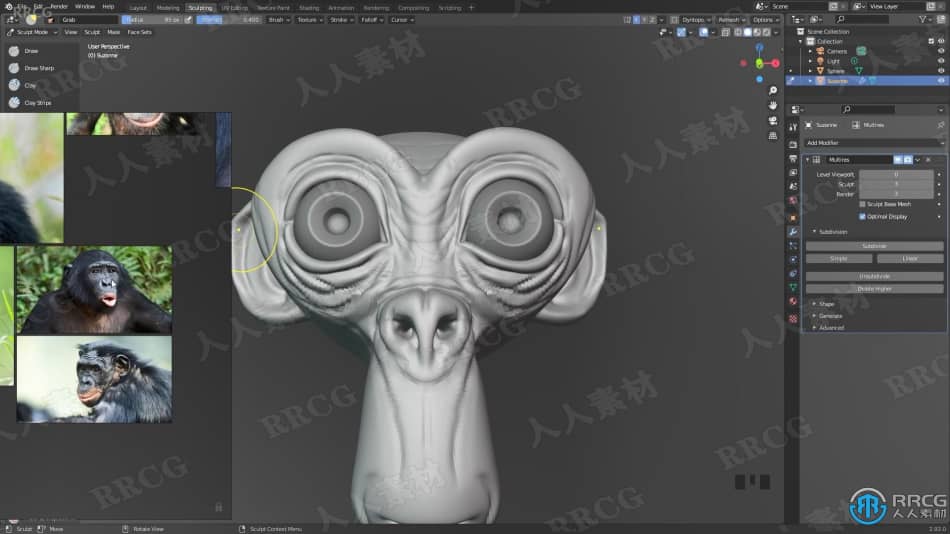 Blender逼真角色雕刻技术训练视频教程 3D 第3张