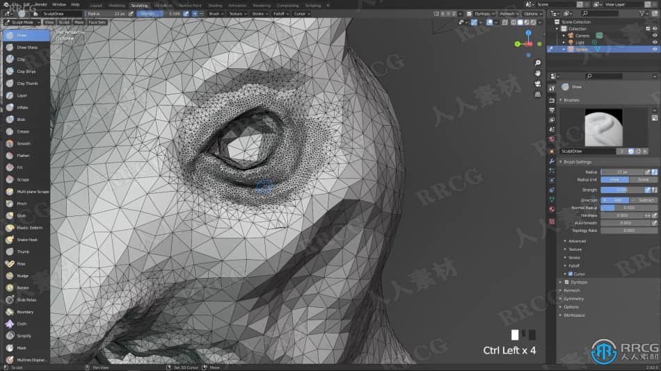 Blender逼真角色雕刻技术训练视频教程 3D 第11张