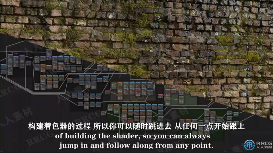【中文字幕】Blender逼真苔藓墙程序化纹理制作工作流程视频教程 3D 第12张