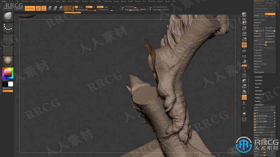 ZBrush 3D打印模型雕刻制作工作流程视频教程 3D 第4张