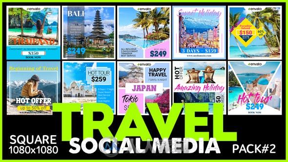 社交媒体旅游旅行宣传动画AE模板 AE模板/插件 第1张